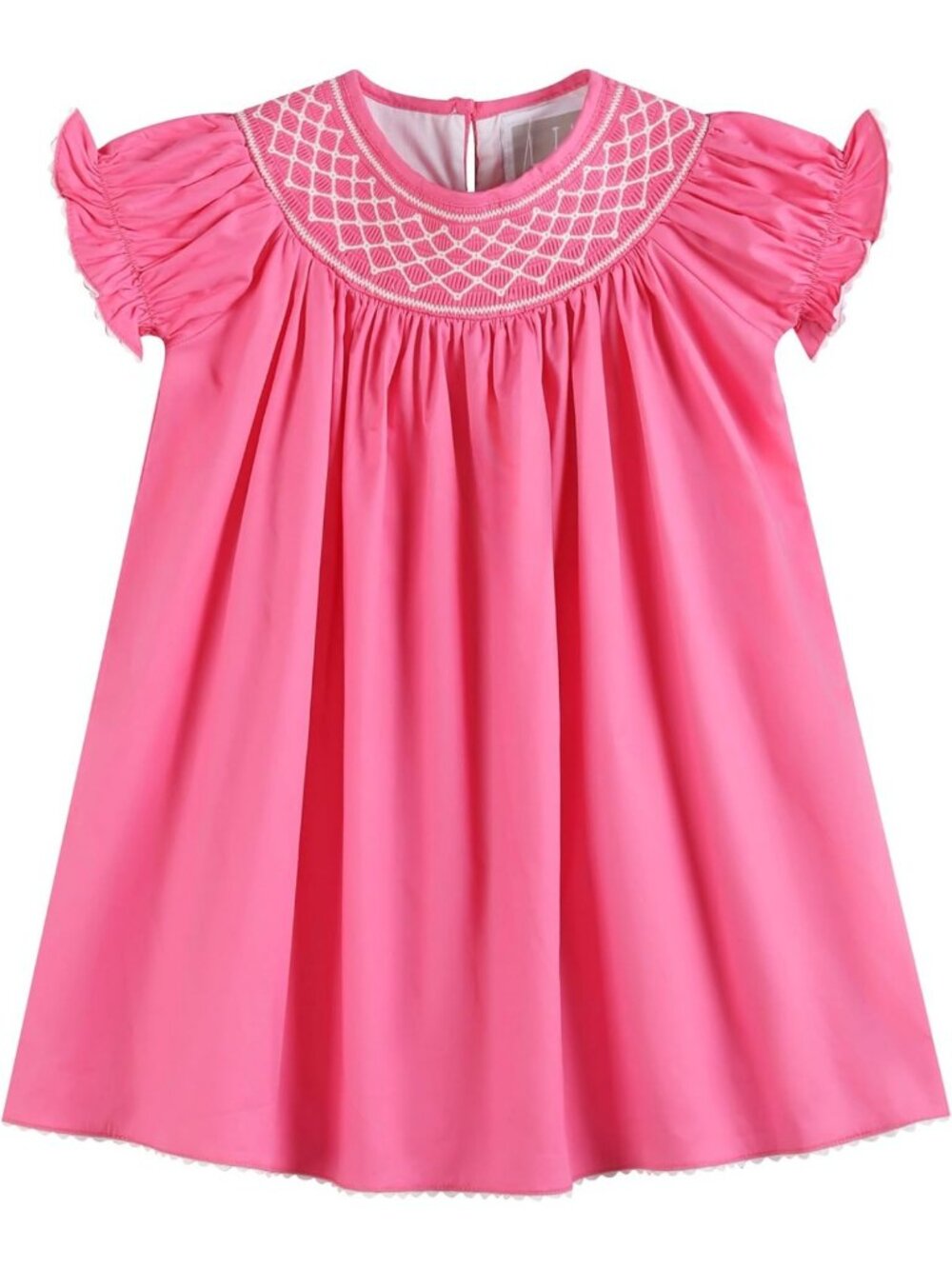 Adorable Pink Gingham Smocked Bishop Dress for Baby Girls - Perfect for Spring!